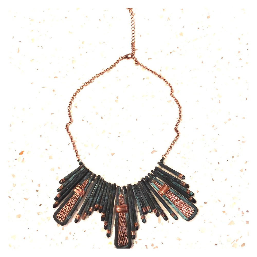 Blue + Copper Statement Necklace